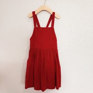 Oliver London Red Corduroy Jumper Dress Size 5-6